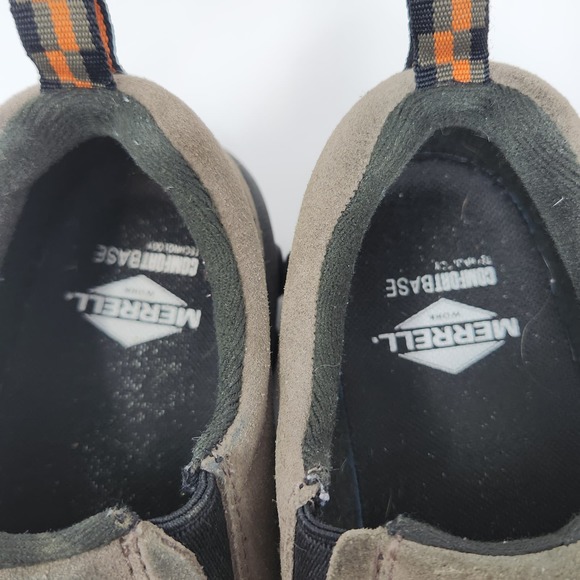 Merrell Men Jungle Moc Alloy Toe Work Shoes Brown Suede Size 7 M Slip On Comfort - Picture 3 of 11